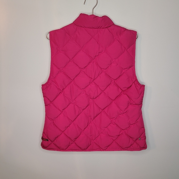 Tommy Hilfiger | Pink Quilted Down Filled Zip- Up Vest with Pockets - Picture 2 of 8